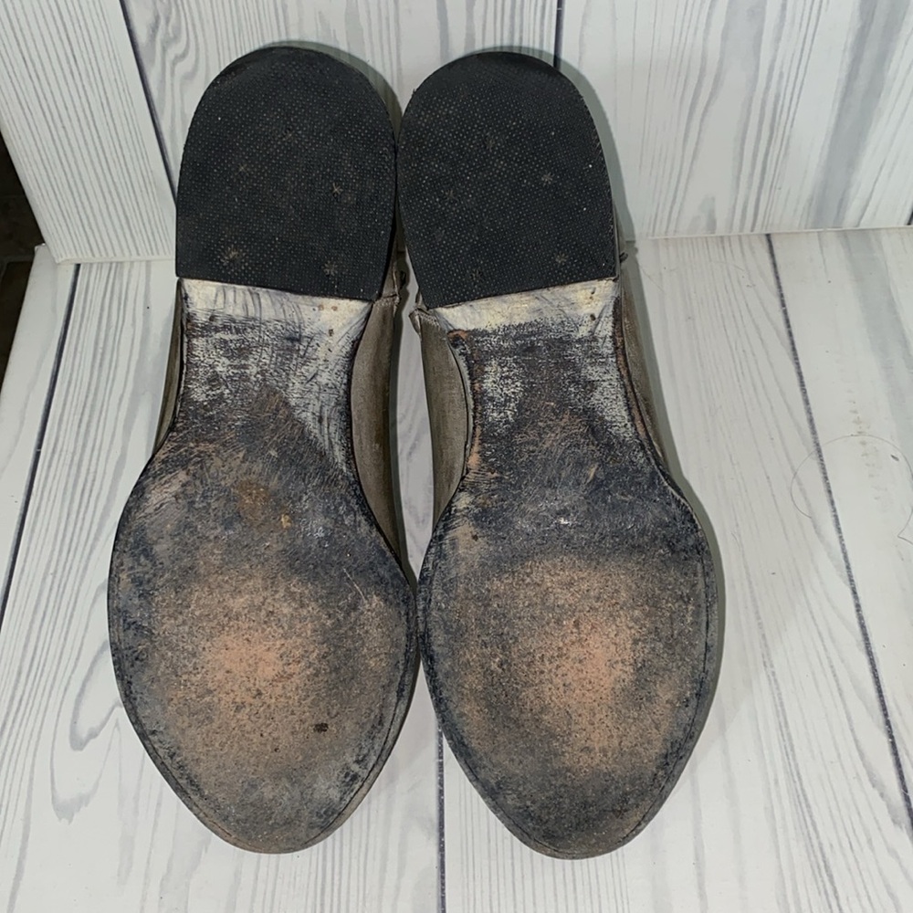 YIPPEE KIKAY Old Gringo Distressed Gray Leather Low Western Cowboy Boots - Picture 6 of 7